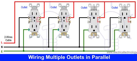 exterior electrical outlet box in parralel|parallel wiring for outlets.